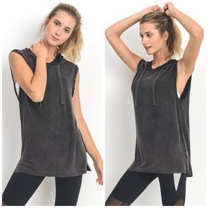 Broken In Black Hoodie Muscle Shirt